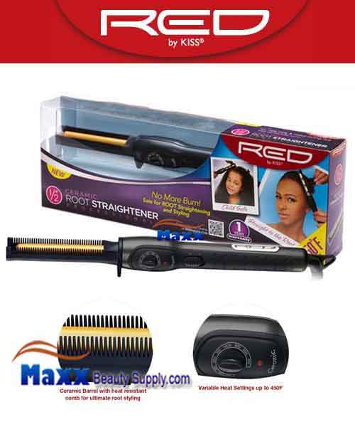 Red by Kiss #SC050 Ceramic Root Straightener - 1/2"